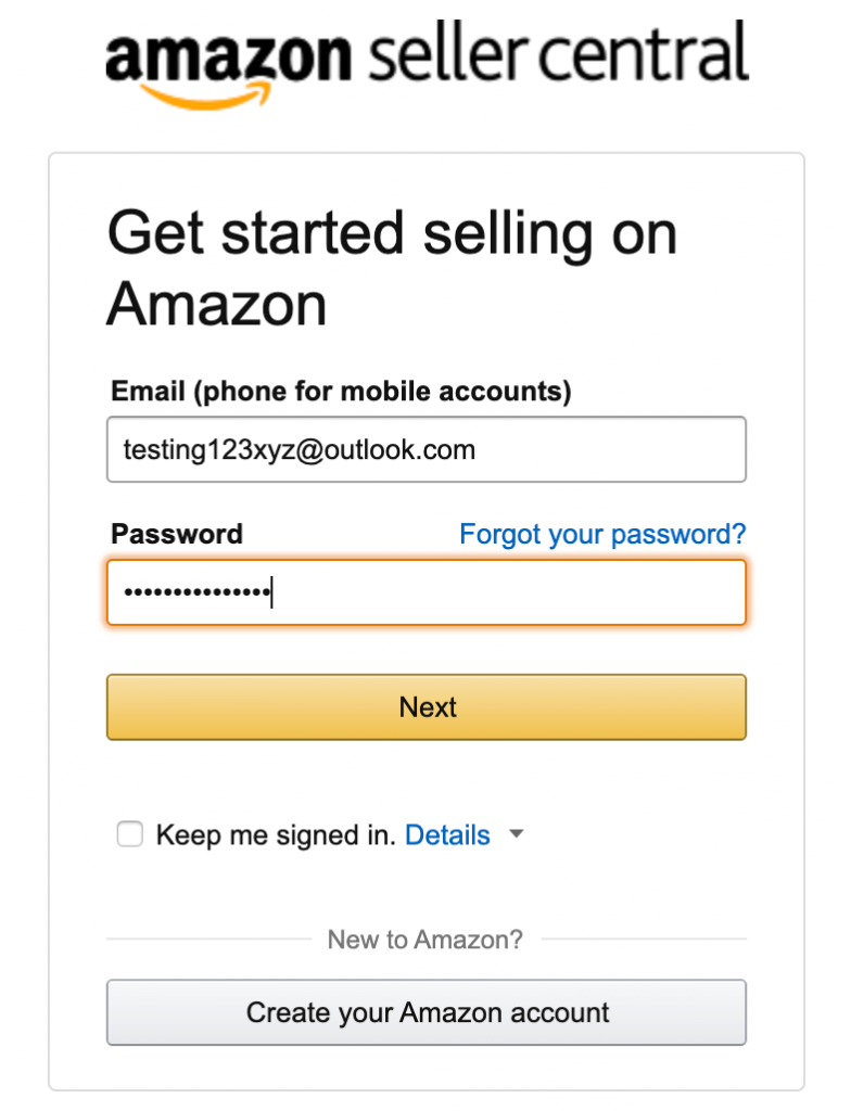 amazon seller register